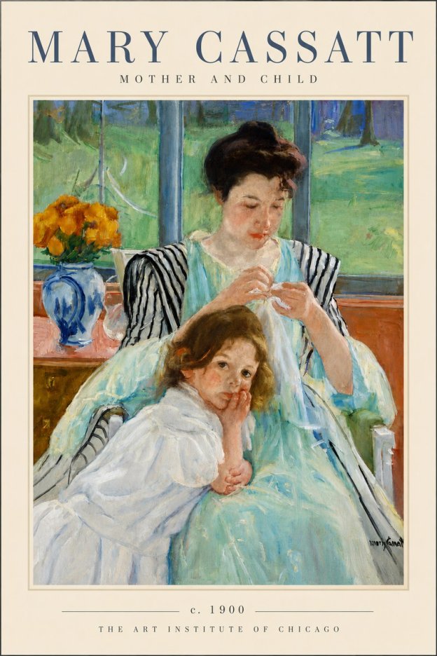 Mary Cassatt Mother and Child VII No4 - Poster