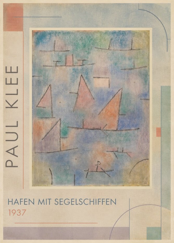 Paul Klee Hafen Mit Segelschiffen No1 - Poster