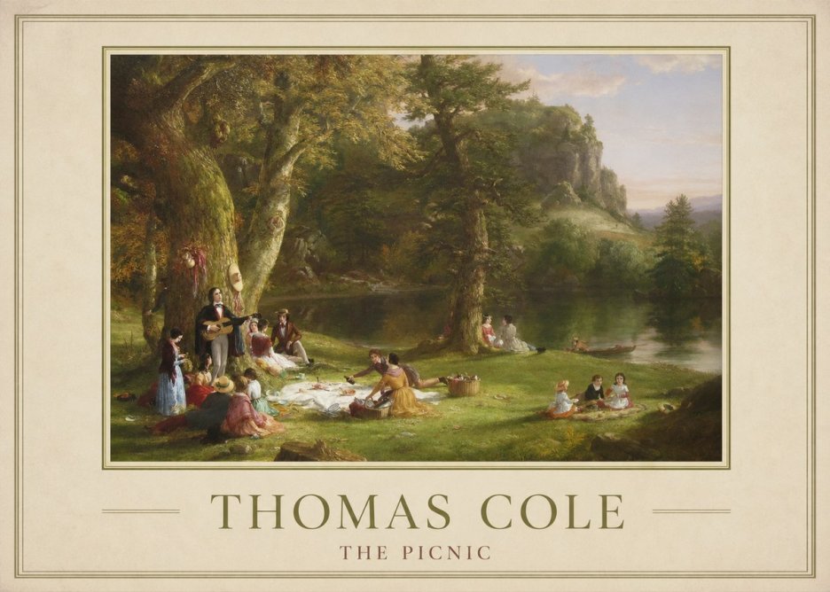 Thomas Cole The Picnic No1 - Poster