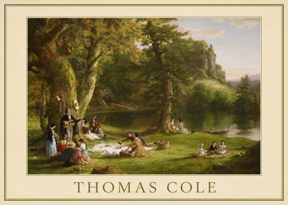 Thomas Cole The Picnic No6 - Poster
