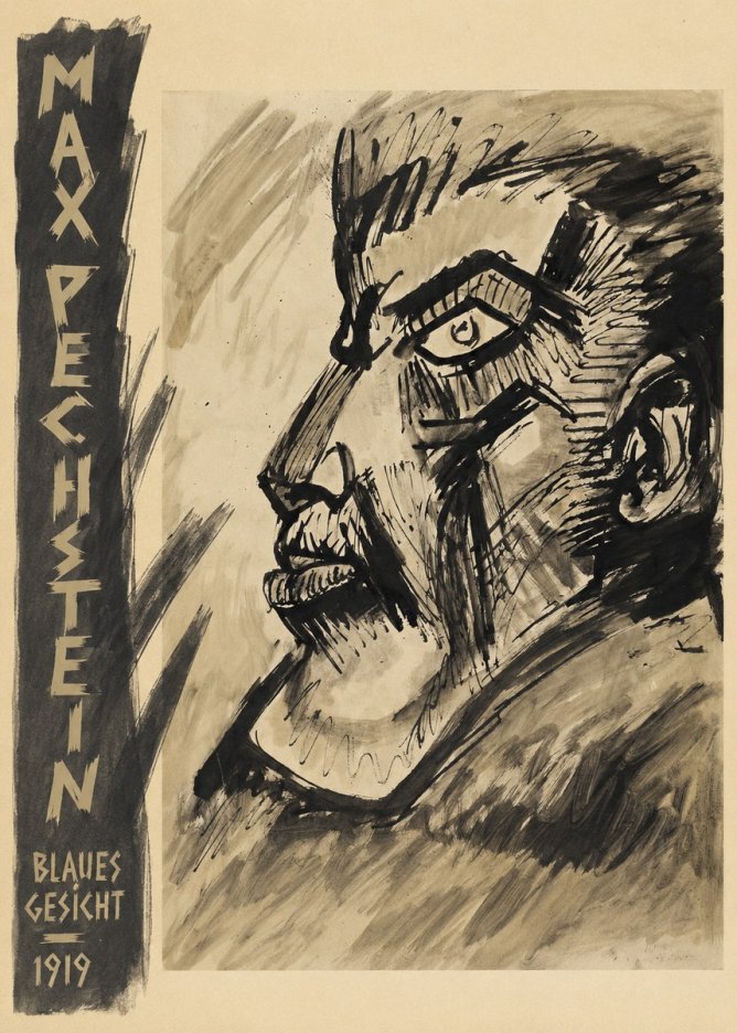 Max Pechstein Blaues Gesicht No2 - Poster