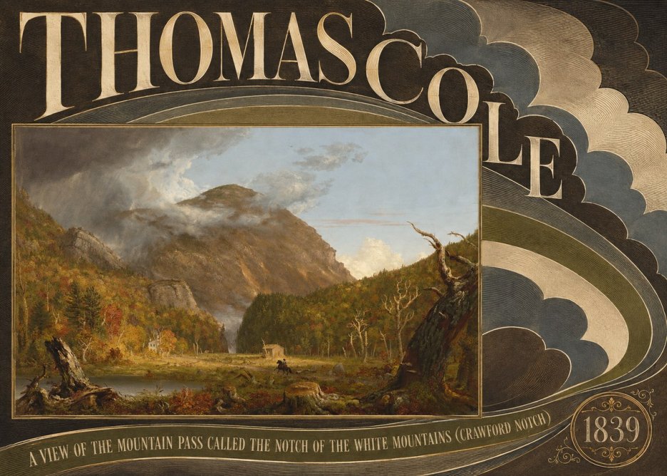 Thomas Cole A View of the Mountain Pass Called the Notch of the White Mountains (Crawford Notch) II No5 - Poster