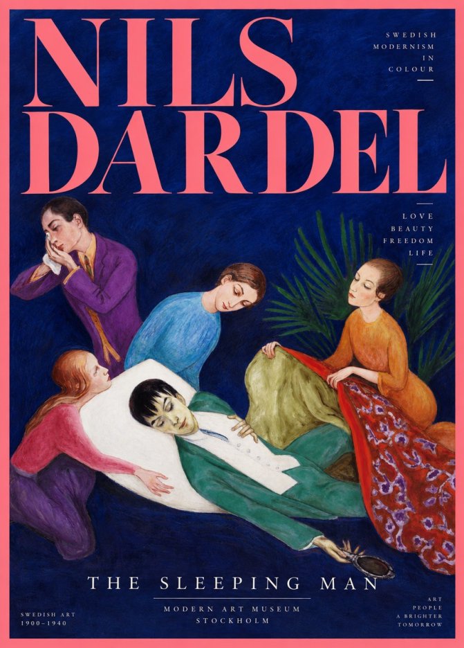 Nils Dardel The Sleeping Man No2 - Poster