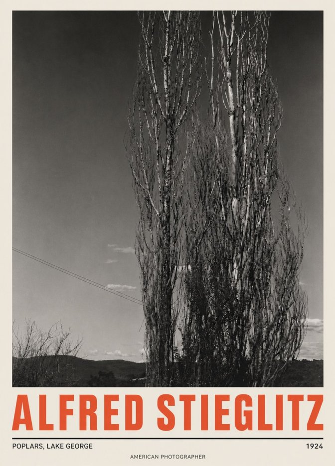 Alfred Stieglitz Trees - Lake George, 1921 No5 - Poster