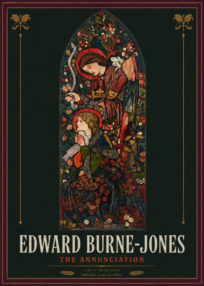 Edward Burne-Jones The Annunciation I No2 - Poster