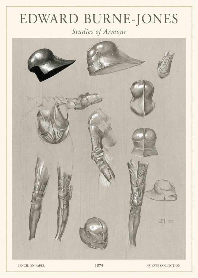 Edward Burne-Jones Studies of Armour No1 - Poster