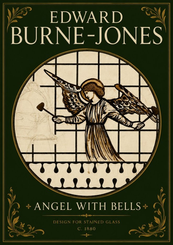 Edward Burne-Jones Angel with Bells (Study) No5 - Poster