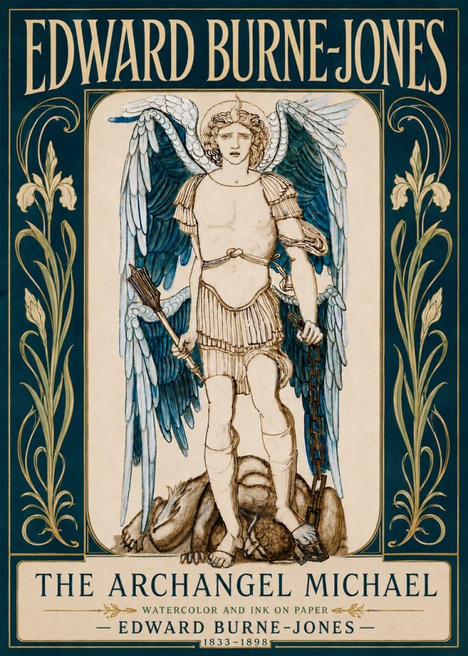Edward Burne-Jones The Archangel Michael No6 - Poster