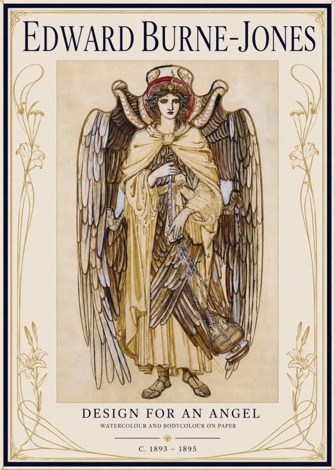 Edward Burne-Jones Design for an Angel No1 - Poster