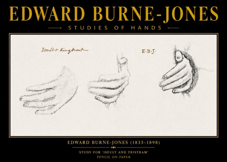 Edward Burne-Jones Study for 'Iseult and Tristram' No6 - Poster