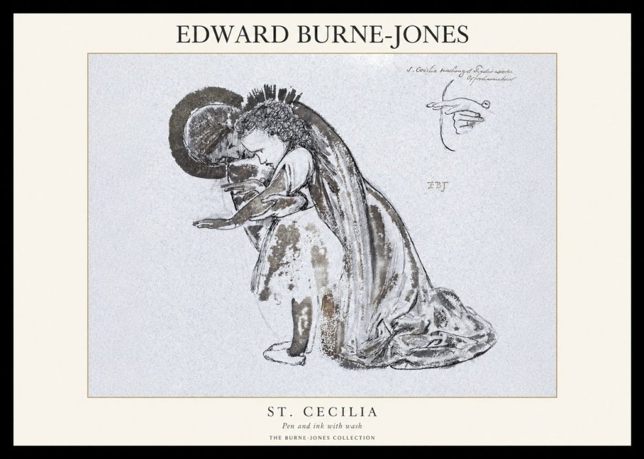Edward Burne-Jones St. Cecilia No1 - Poster