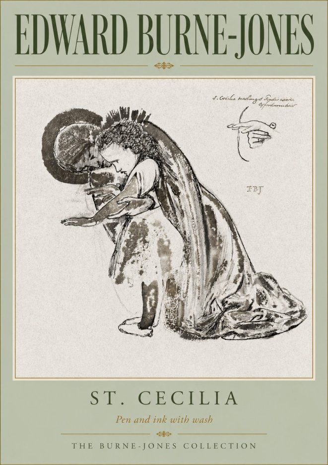 Edward Burne-Jones St. Cecilia No5 - Poster