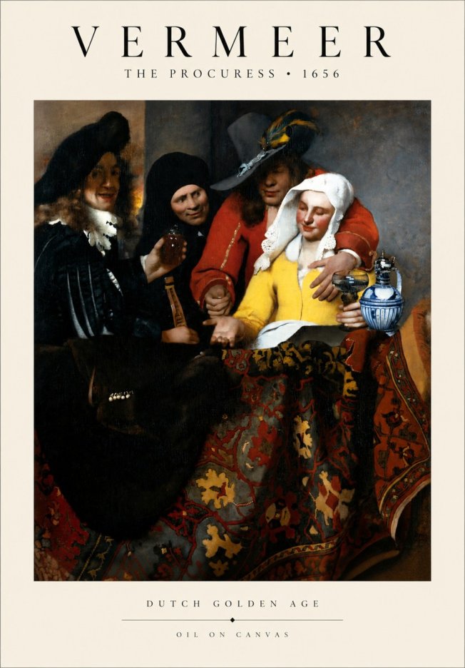 Vermeer The Procuress No3 - Poster
