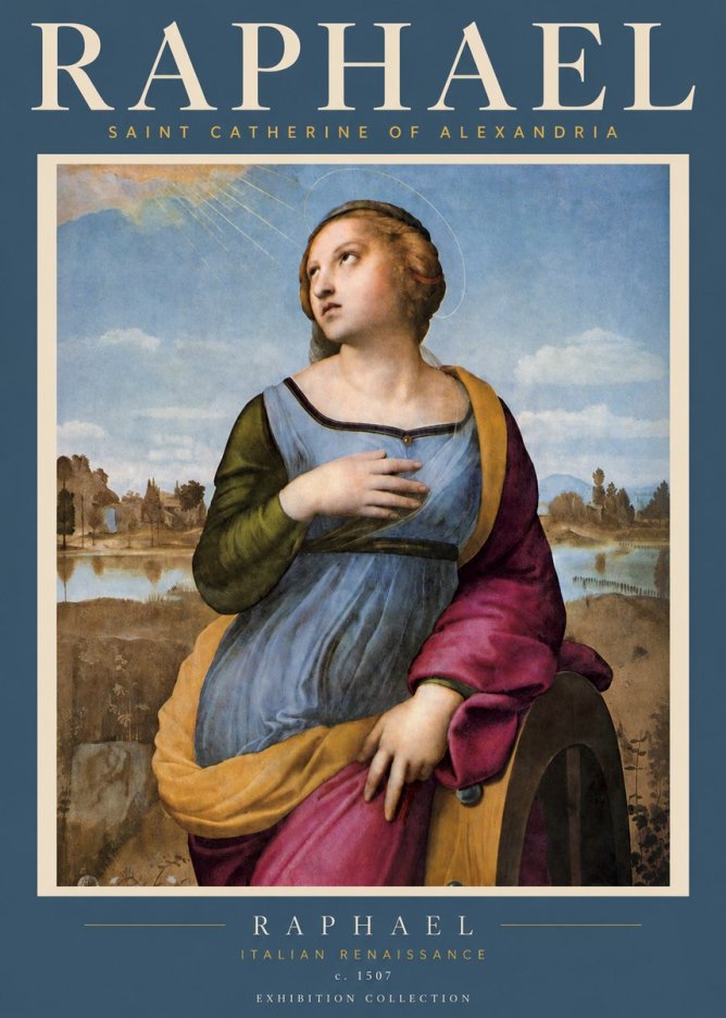 Raphael Saint Catherine of Alexandria No2 - Poster