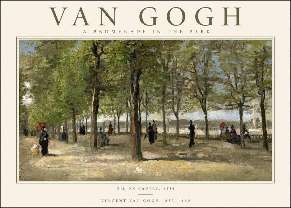 Van Gogh A Promenade in the Park No1 - Poster
