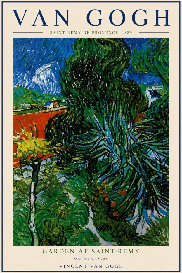 Van Gogh Garden at Saint-rémy No6 - Poster