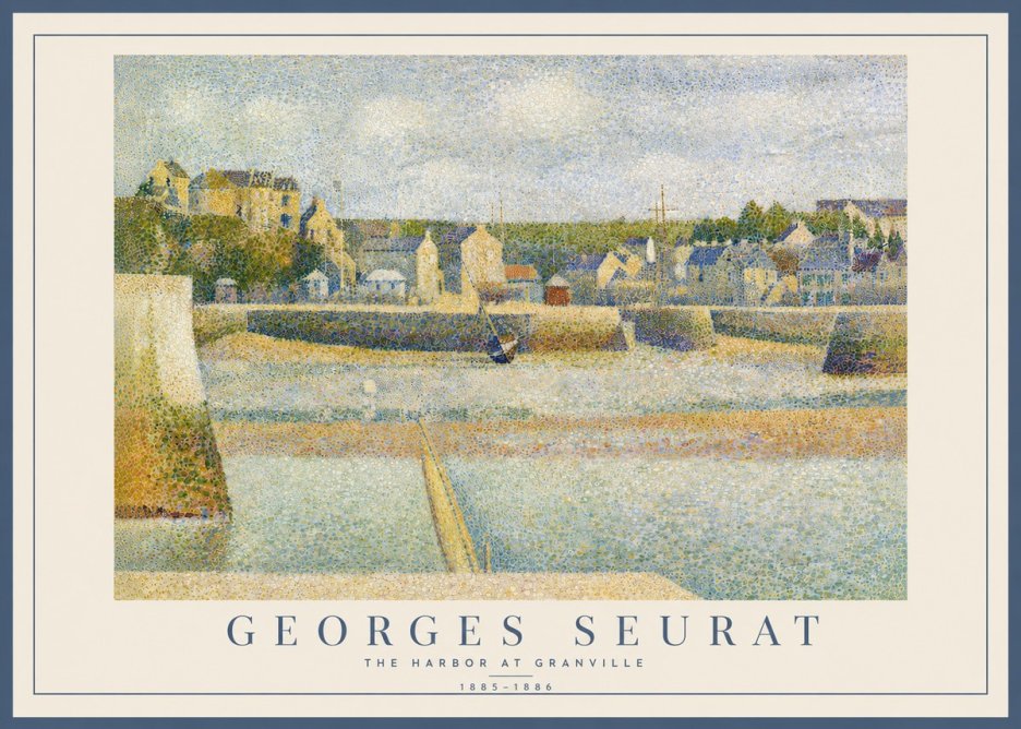 Seurat The Harbor at Granville No5 - Poster