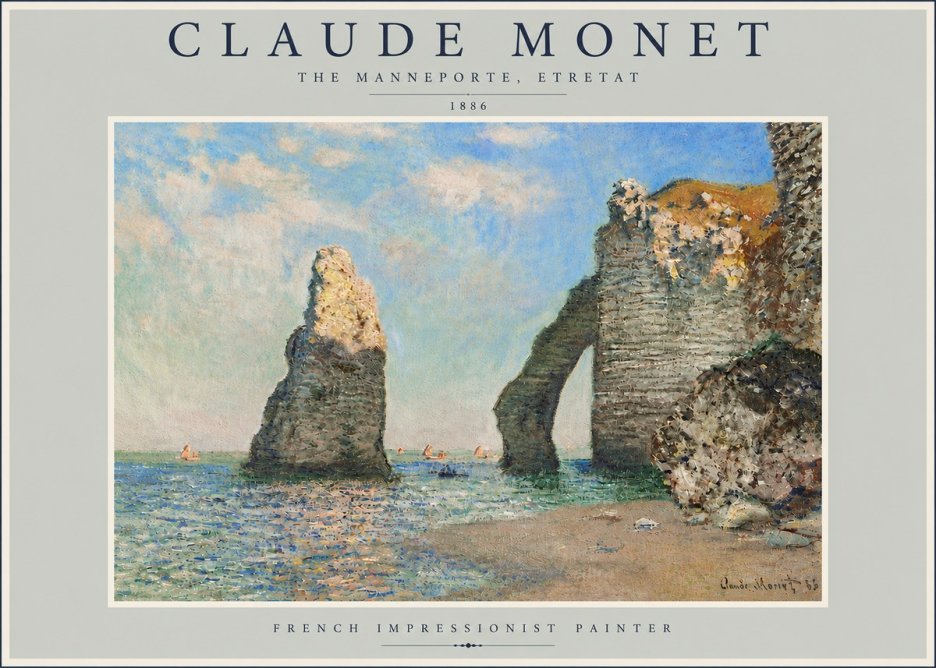 Monet The Manneporte, Etretat No6 - Poster