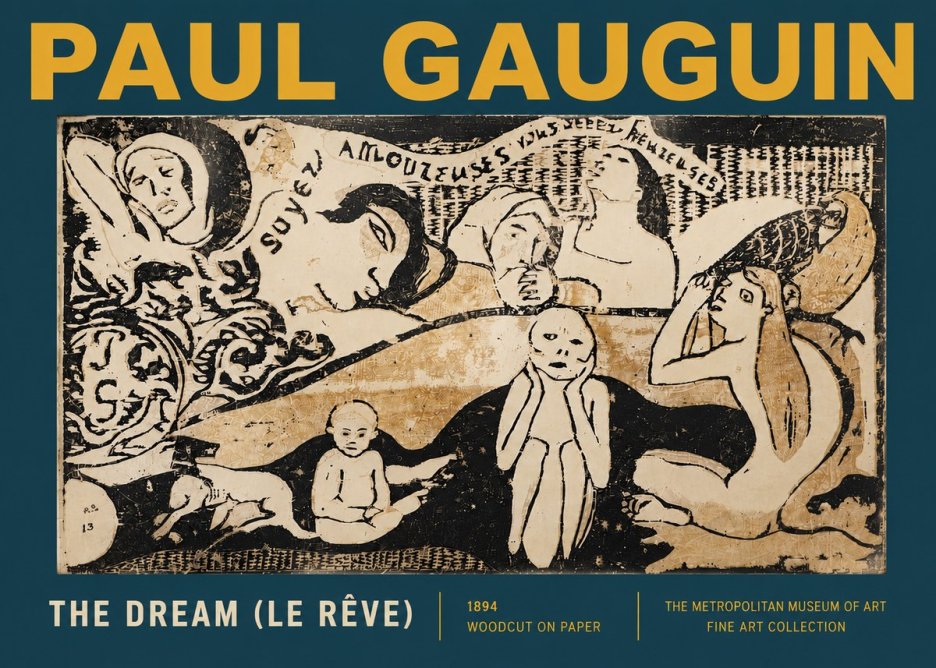 Paul Gauguin The Dream (Le Rêve) No5 - Poster