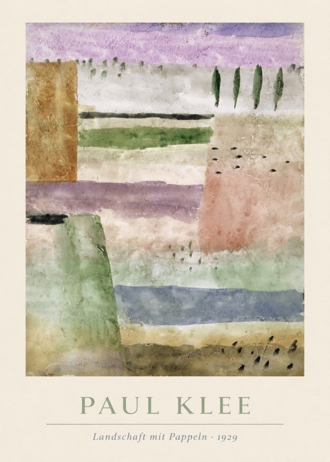Paul Klee Landschaft Mit Pappeln No3 - Poster