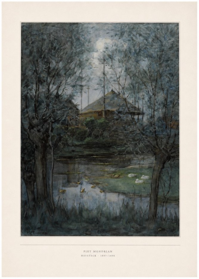 Piet Mondrian Haystack No4 - Poster