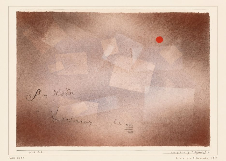 Paul Klee Briefbild Z. 5. Dezember 1927 No5 - Poster
