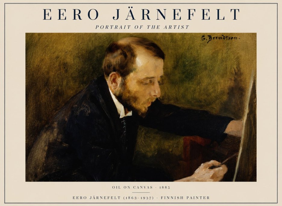 Eero Järnefelt Portrait of the Artist No1 - Poster