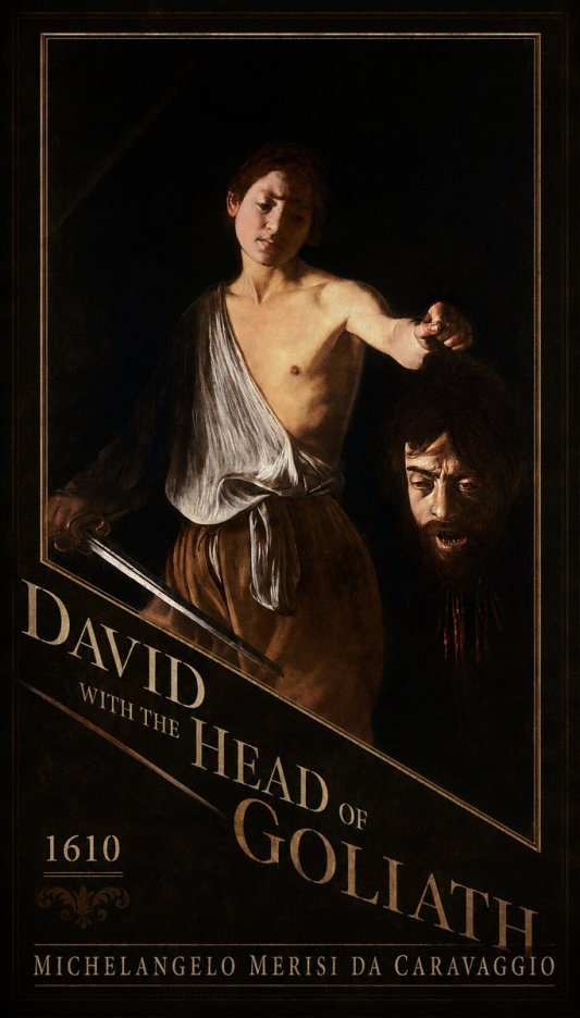 Michelangelo Merisi da Caravaggio David with the Head of Goliath III No4 - Poster