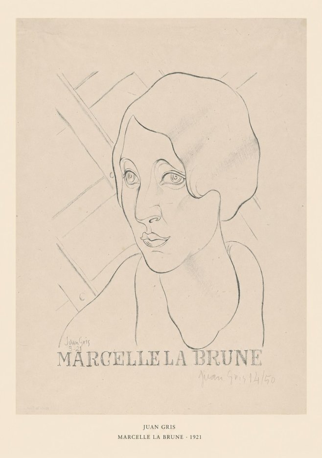 Juan Gris Marcelle La Brune II No6 - Poster