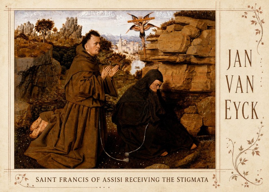 Jan van Eyck Saint Francis of Assisi Receiving the Stigmata No3 - Poster