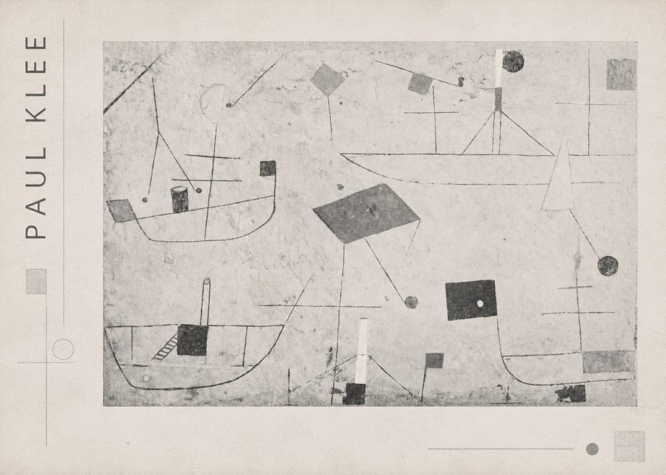 Paul Klee Seascape with Boats No4 - Poster