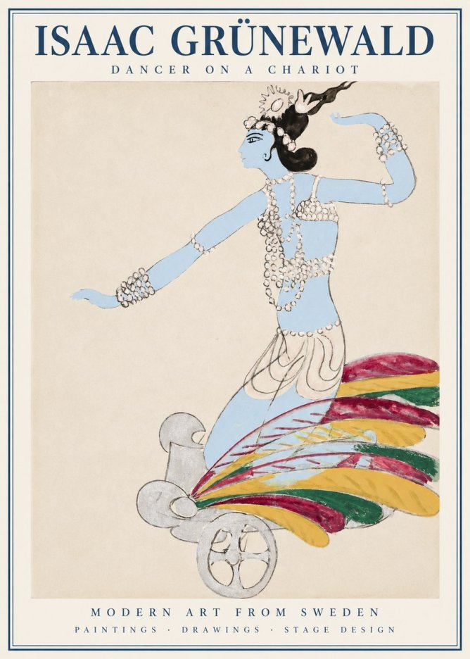 Isaac Grünewald Dancer on a Chariot No1 - Poster
