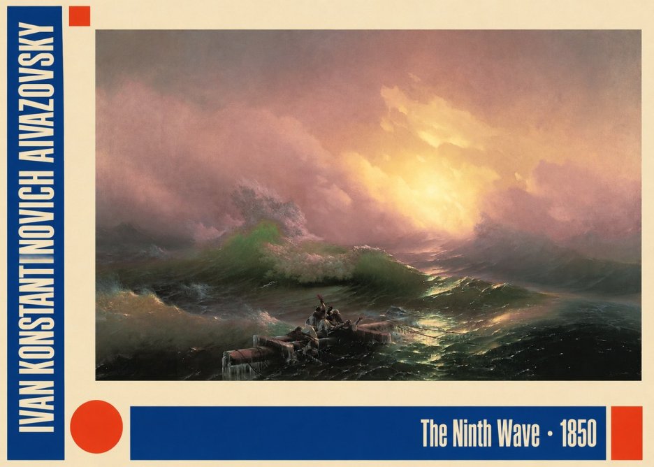 Ivan Konstantinovich Aivazovsky The Ninth Wave II No2 - Poster