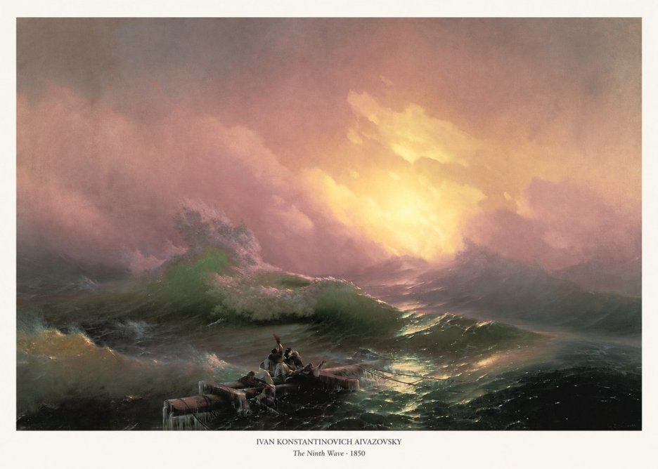 Ivan Konstantinovich Aivazovsky The Ninth Wave II No5 - Poster