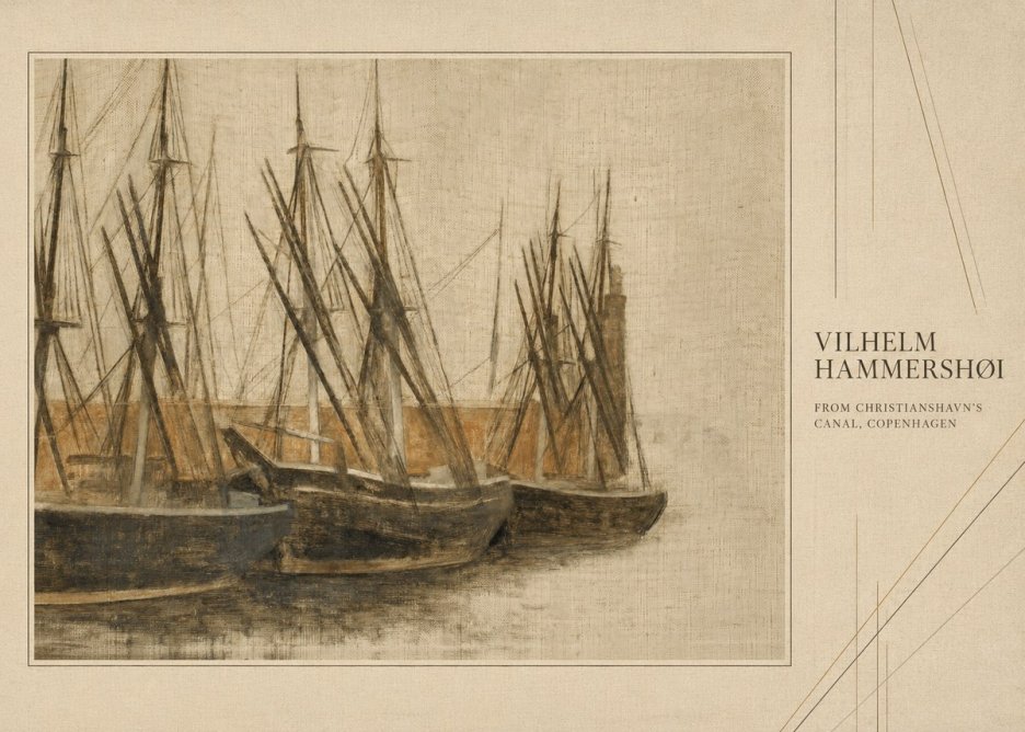 Vilhelm Hammershøi From Christianshavn's Canal, Copenhagen No4 - Poster
