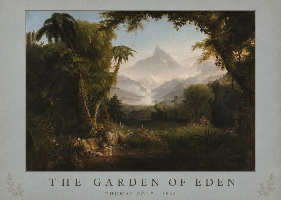 Thomas Cole The Garden of Eden I No3 - Poster