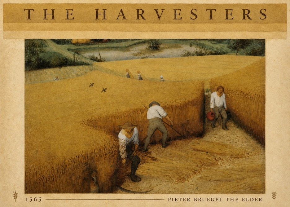 Pieter Bruegel The Harvesters IV No6 - Poster