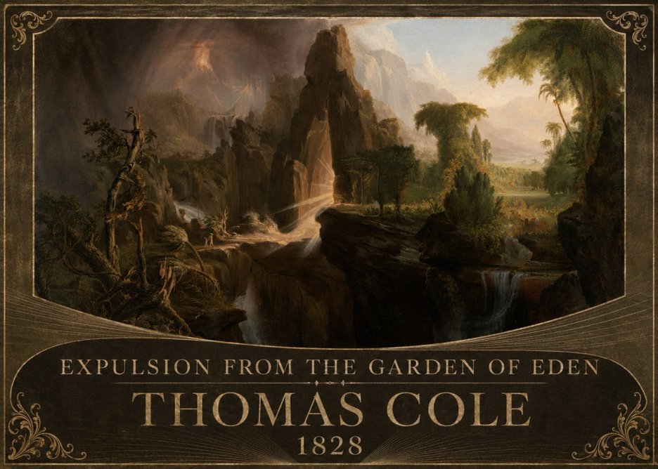 Thomas Cole Expulsion from the Garden of Eden I No3 - Poster