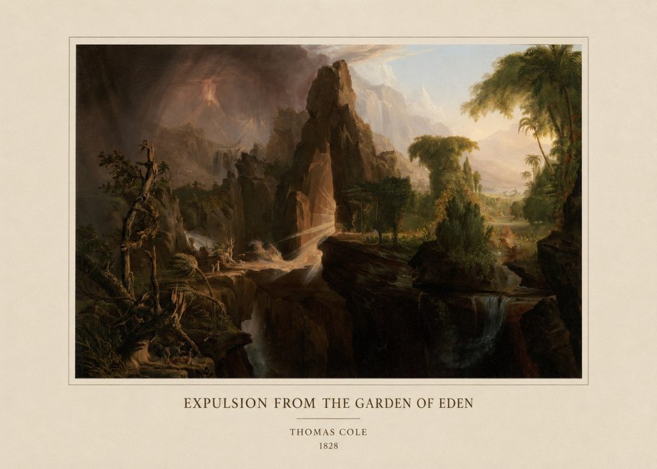 Thomas Cole Expulsion from the Garden of Eden I No4 - Poster