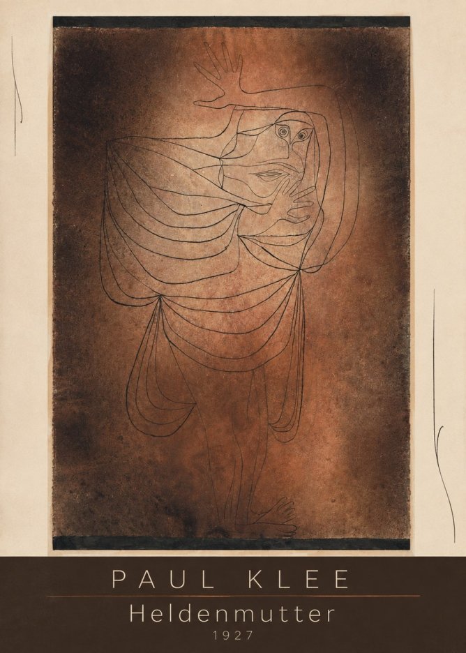 Paul Klee Heldenmutter No3 - Poster