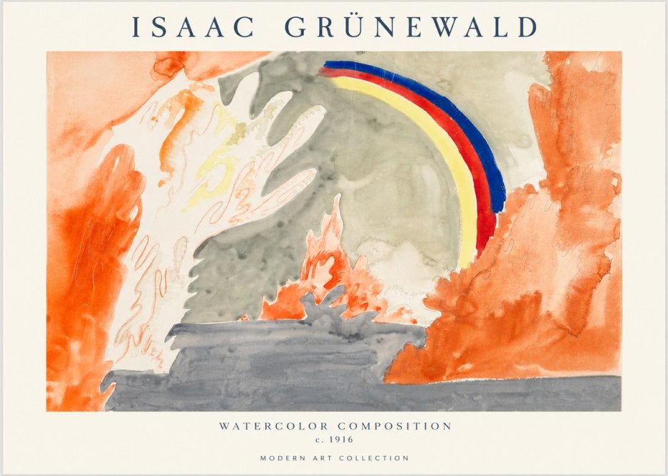 Isaac Grünewald Watercolor Composition No1 - Poster