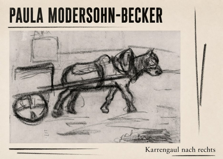 Paula Modersohn-Becker Karrengaul Nach Rechts No2 - Poster