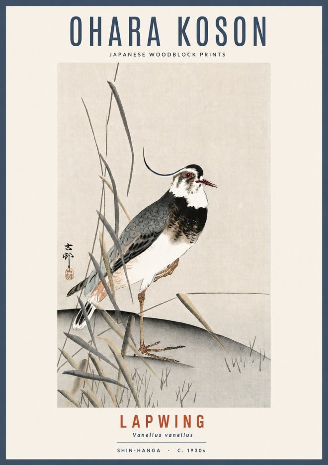 Ohara Koson Lapwing No2 - Poster