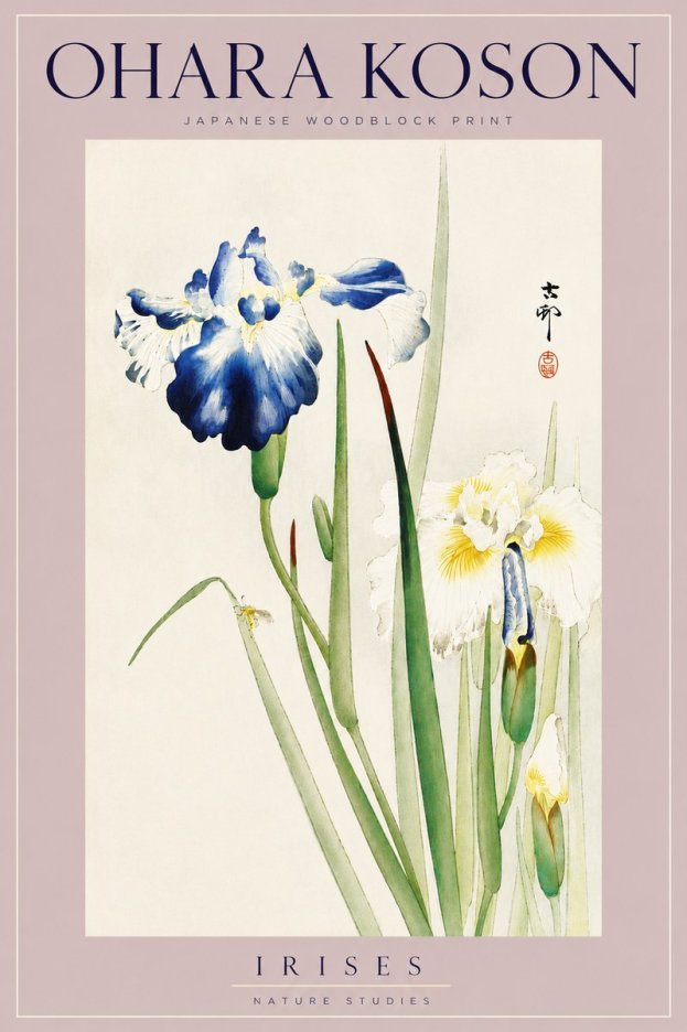 Ohara Koson Irises II No6 - Poster
