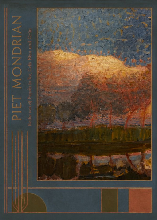 Piet Mondrian Reihe Von Elf Pappeln in Rot, Gelb, Blau Und Grün No2 - Poster