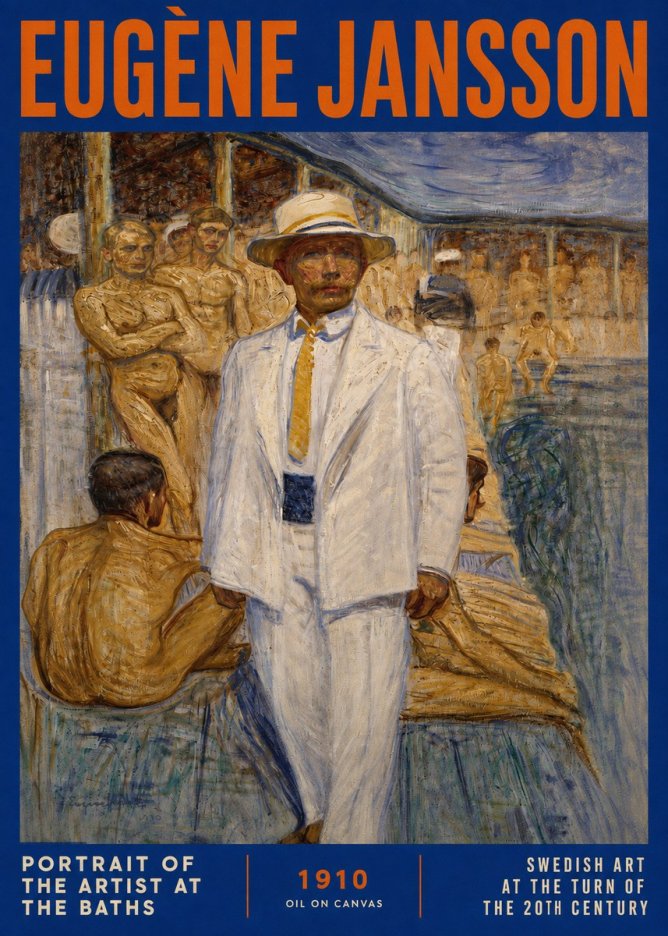 Eugène Jansson Portrait of the Artist at the Baths No2 - Poster