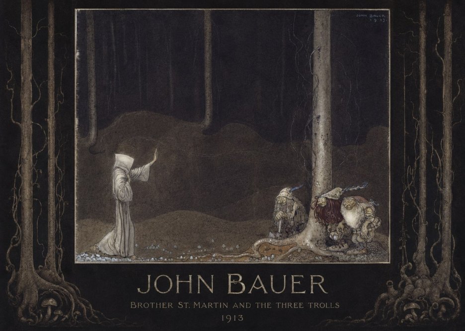 John Bauer Brother St. Martin and the Three Trolls No2 - Poster