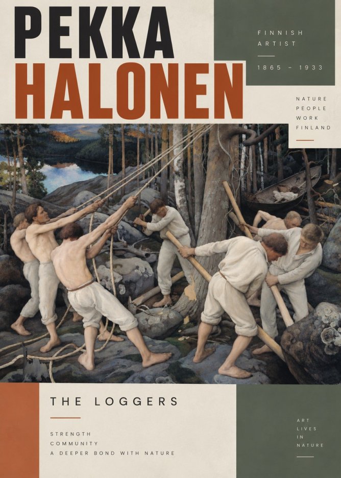 Pekka Halonen The Loggers No4 - Poster