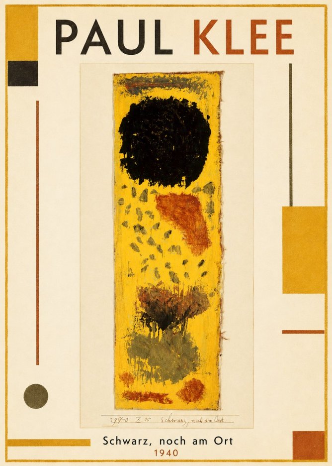 Paul Klee Schwarz, Noch Am Ort No1 - Poster