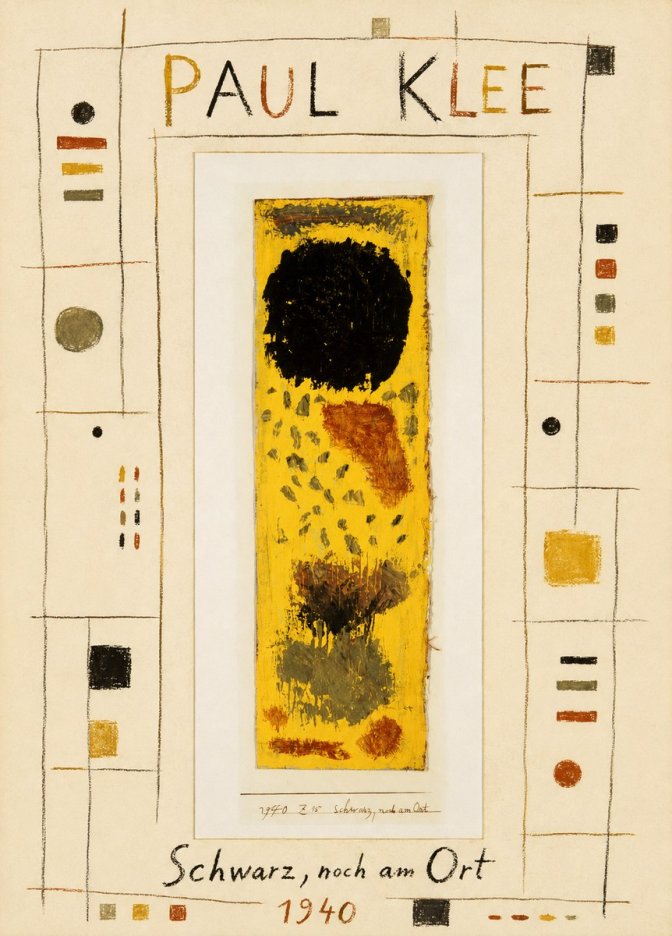 Paul Klee Schwarz, Noch Am Ort No4 - Poster